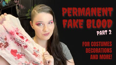 how to put fake blood on clothes|homemade fake blood.